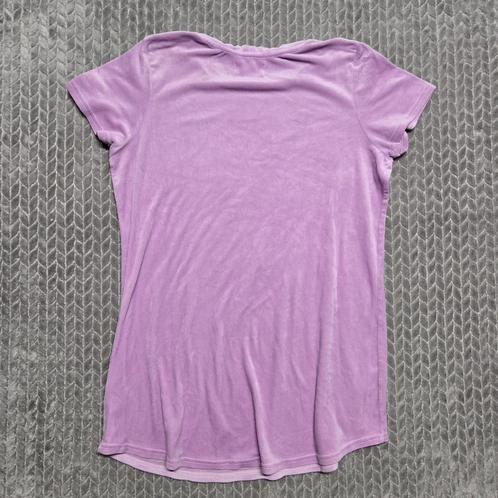 Juicy Couture Velour Women's Size Large Long Lilac Sleepwear Lounge Shirt‎